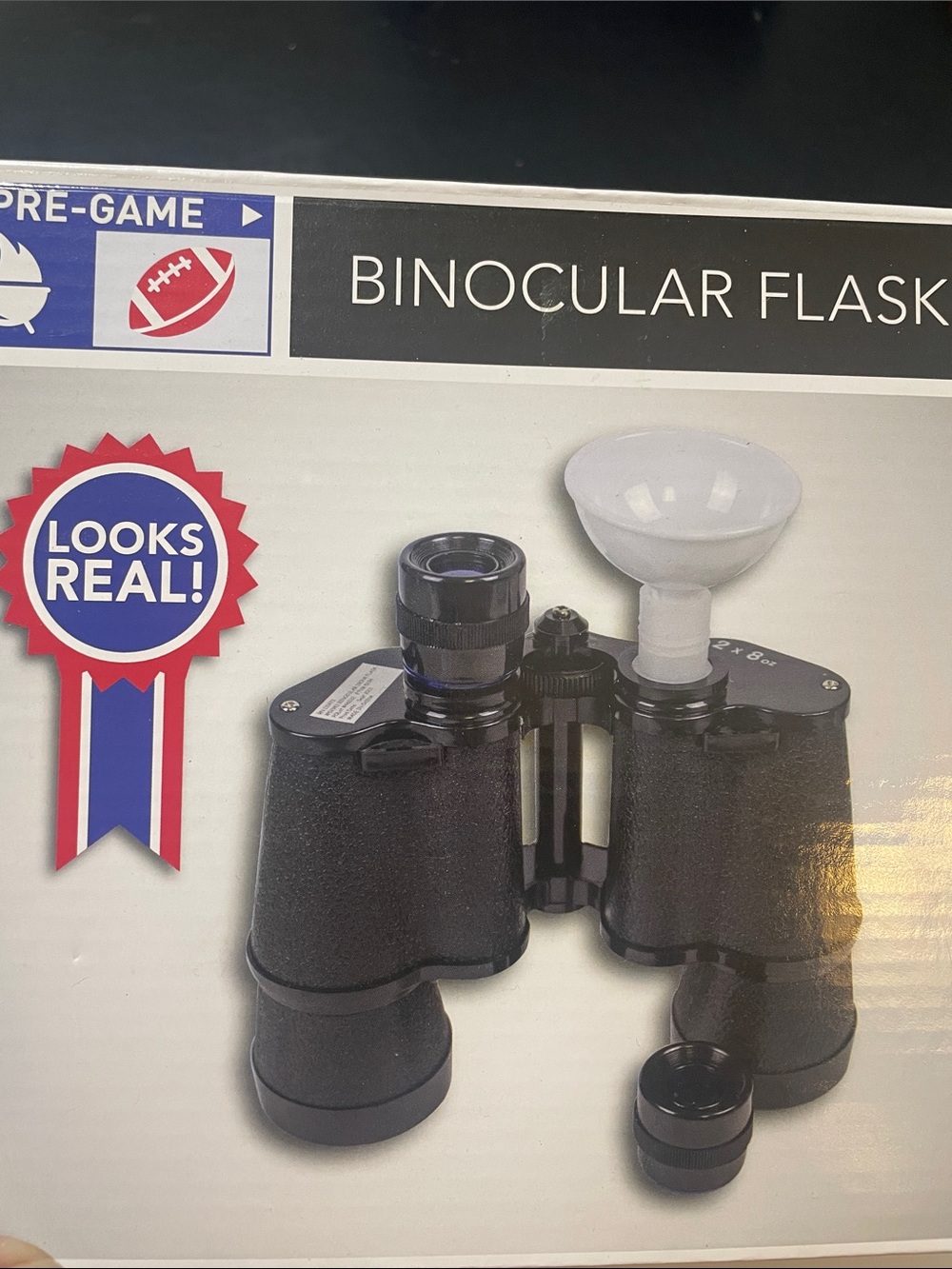 Binocular Flask Pre Game - Black Novelty Drinking Accessory NWT